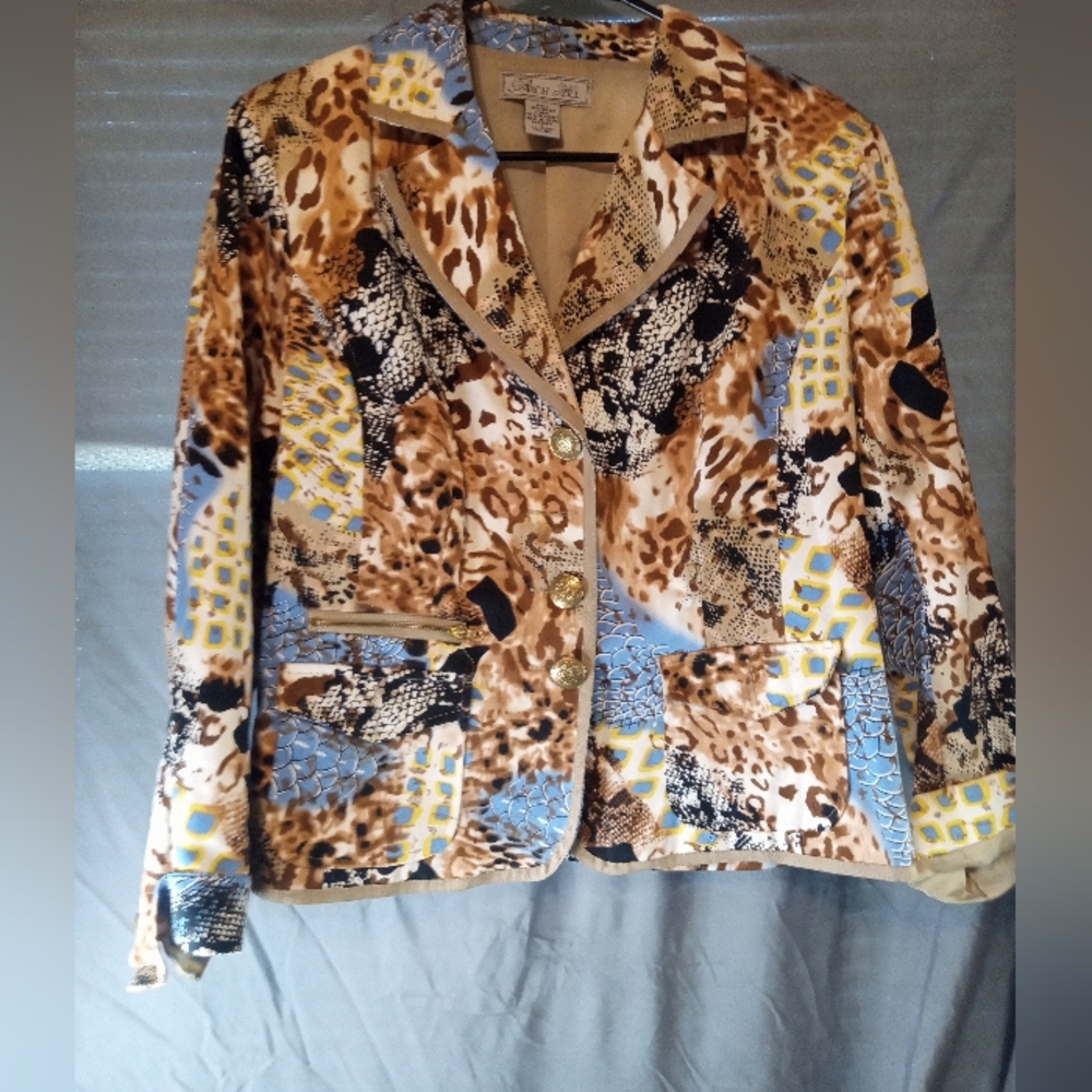 Birch Hill Multicolor Animal Print Light Weight Blazer